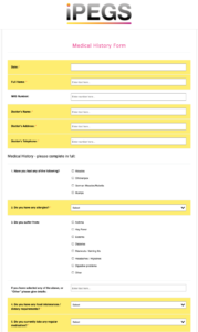 Medical History Form (Adult) Template